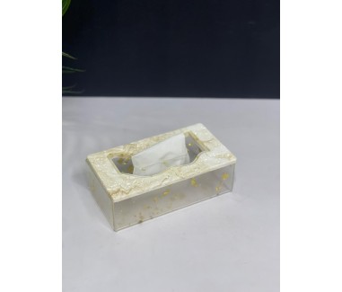 علبة مناديل ذهبي