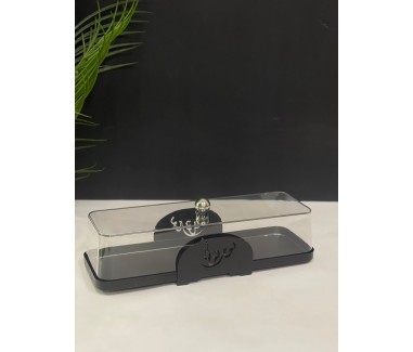 صينية تقديم بغطاء (اسود)