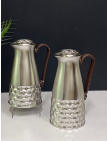 طقم ترامس بمسكة خشبي