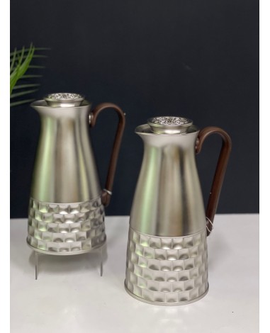 طقم ترامس بمسكة خشبي