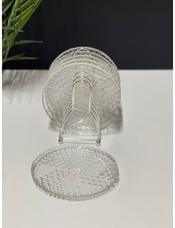 6 صحون مع استاند فضي 01