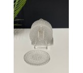 6 صحون مع استاند فضي 02