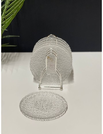 6 صحون مع استاند فضي 02