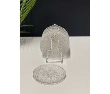 6 صحون مع استاند فضي 02