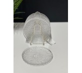 6 صحون مع استاند فضي 04