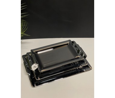 طقم تباسي فضي