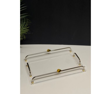 صينيه اكريلك مع ذهبي وسط