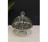 صحن ضيافة فضي بغطاء 