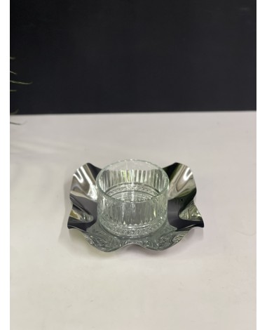 صحن قزاز مع قاعدة فضي