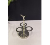 حامل فناجيل ثلاثي فضي