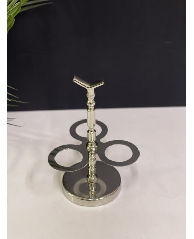 حامل فناجيل ثلاثي فضي