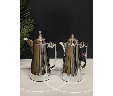 طقم ترامس الماس فضي لامع