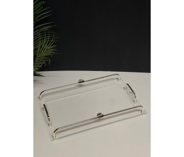 صينيه اكريلك مع فضي كبير