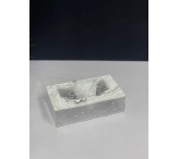 علبة مناديل فضي