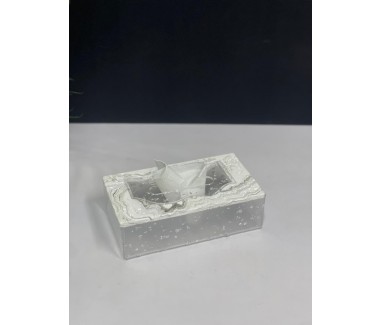 علبة مناديل فضي