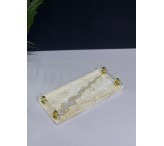 صينية رخامي ذهبي