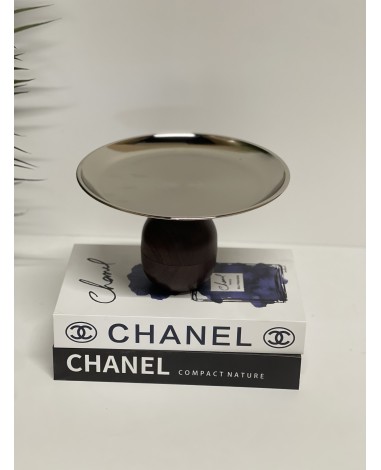 صحن تقديم دائري خشبي