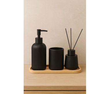 طقم صابون 4 قطع اسود