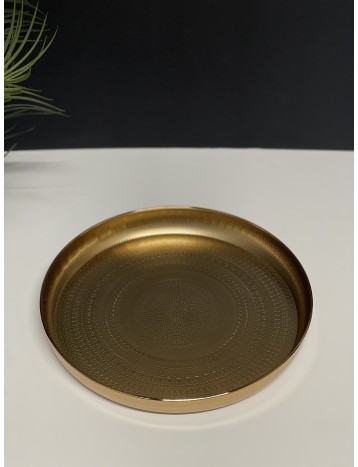 صينيه دائري ذهبي