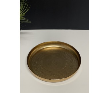 صينيه دائري ذهبي