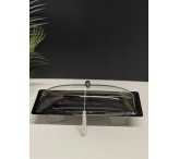 صينية تقديم اسود بقاعدة وسط 