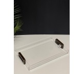 صينيه بمسكه خشبي كبير