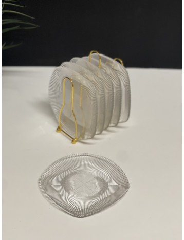 حامل ذهبي مع صحون 0016