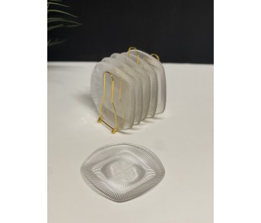 حامل ذهبي مع صحون 0016