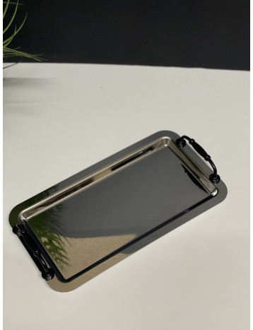 صينية تقديم بمسكه اسود صغير 