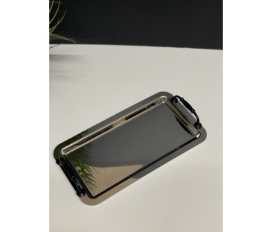 صينية تقديم بمسكه اسود صغير 