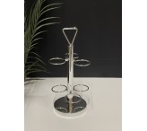 حامل فناجيل فضي لامع