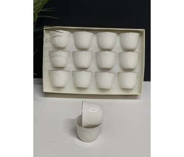 فناجيل قهوه 12 قطعه فضي 001