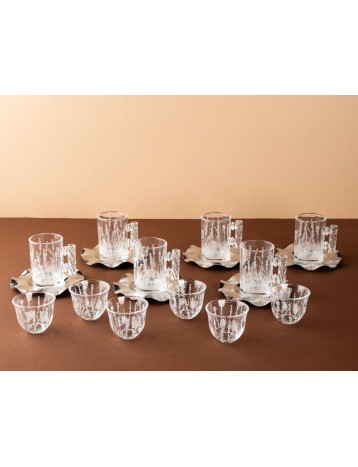 طقم شاي وقهوه كريستال 18 قطعه 01