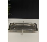 صينية تقديم فضي بقاعدة وسط 