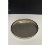 صينيه دائري فضي مطفي
