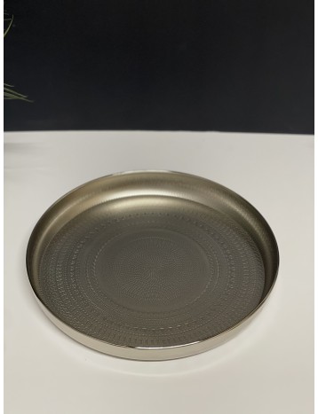 صينيه دائري فضي مطفي