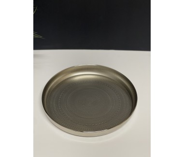 صينيه دائري فضي مطفي