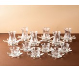 طقم كريستال 18 قطعه شفاف