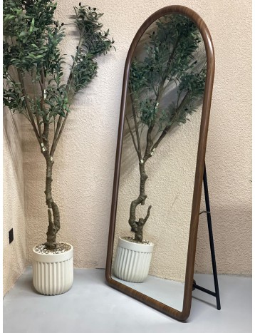 مرايا بيضاوي خشبي