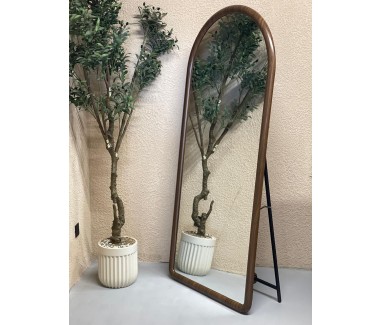 مرايا بيضاوي خشبي