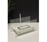 مدفأة زجاج ابيض 