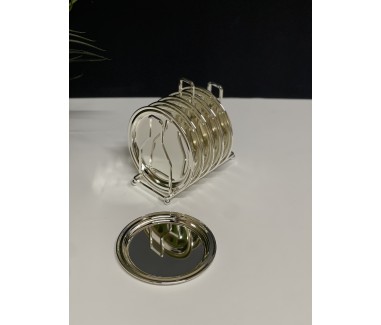 طقم صحون فضي وسط