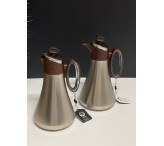 طقم ترامس فضي مع خشبي