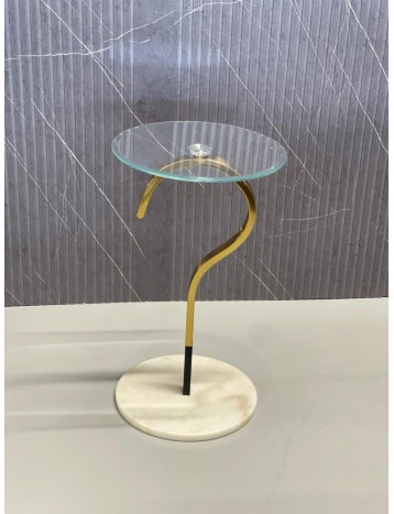 طاوله خدمه ذهبي بقاعده رخام