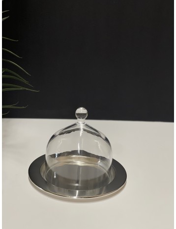 صحن استيل بغطاء وسط