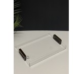 صينية بمسكه خشبي وسط