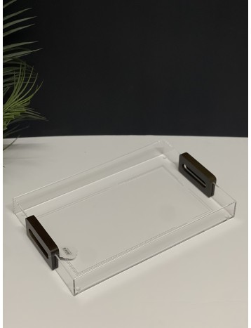 صينية بمسكه خشبي وسط