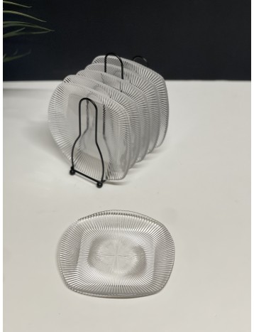 حامل اسود مع صحون 0015