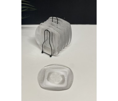 حامل اسود مع صحون 0015