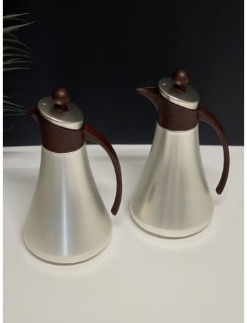 طقم ترامس مكس فضي وخشبي